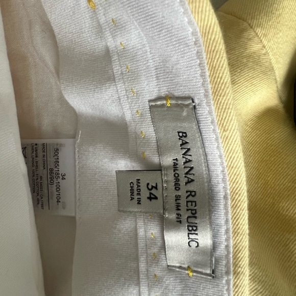 Banana Republic 2-piece linen suit. This was a one-time-use suit.